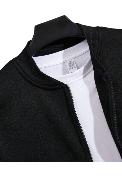 2 Pcs Men's Fleece Plain Zipper Track Suit