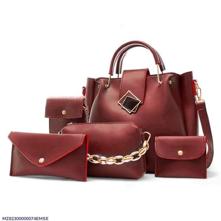 Rexin Plain Hand Bag set 5