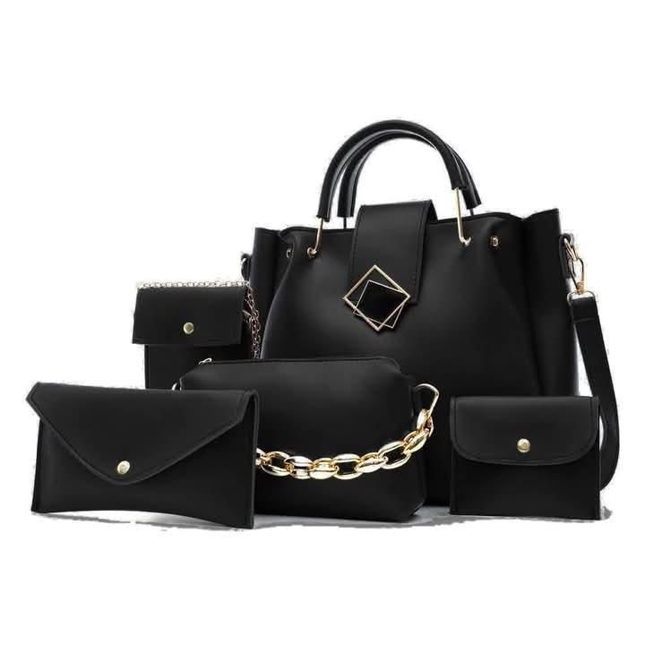 Rexin Plain Hand Bag set 5